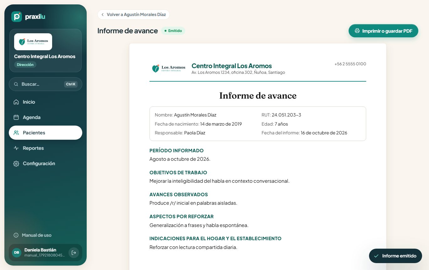 Informe emitido